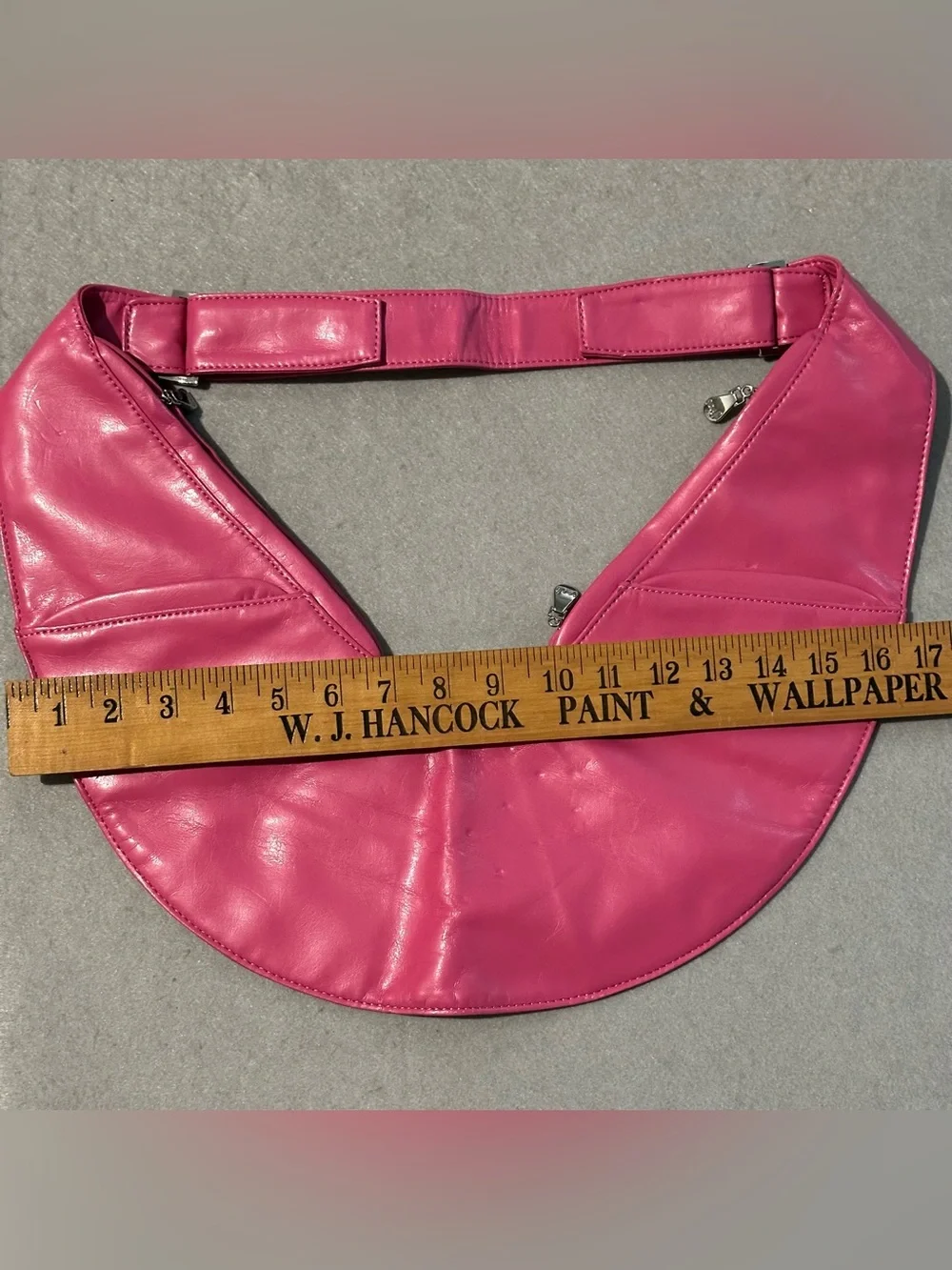 Fuchsia Crescent Hobo Shoulder Bag